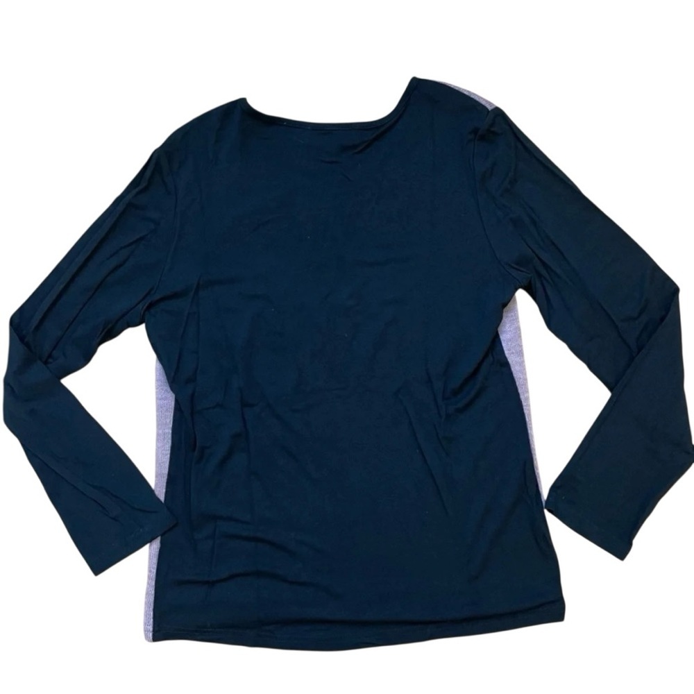 4/$25 Luella Couture Paris Knit Front Long Sleeve Sweater Girls Sz 12 Pink Black - Picture 2 of 9